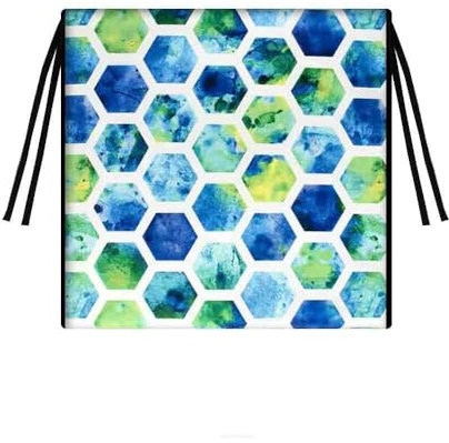 Bertoni Sitzkissen Gartenstuhl Stuhlkissen Outdoor Codura Wasserdicht 40 x 40 cm Sitzauflage Gartenmöbel Abnehmbarer Bezug Waschbar Tile Tip
