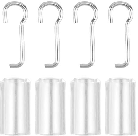 8stk Teiliger Ersatz für Mini-Jalousienstäbe, Jalousiestabhaken aus Edelstahl Stabdraht und Hülsenkragenhaken Fensterjalousie-Reparaturteile Jalousiezubehörteile für Horizontale Jalousien