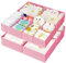 DIMJ 12 Pack Drawer Organiser in Teddy Fleece, Wardrobe Storage Organiser, Foldable Drawer Dividers for Clothes,Underwear,Socks, Bra,Jeans, Pink