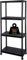 MantraRaj 4 Tier Heavy Duty Black Plastic Storage Shelving Unit Garage Storage Shelves Racking Shelving Unit Home, Office, Pantry, Warehouse, Garage, Shed, Stockroom, kitchen and Workshop