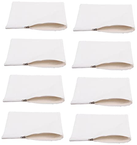 Operitacx 16St Kosmetiktasche makeup bag bag canvas organizer schulranzen pouch Reißverschlusstasche Aufbewahrungstasche für Stifte Federmäppchen für Studenten Weiß