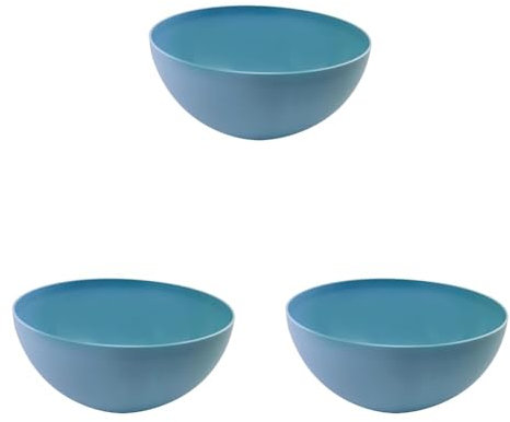 Zenker Ciotola multiuso in plastica, insalatiera, porta frutta e verdura, adatta per preparare e servire, lavabile in lavastoviglie, diametro 24 cm, capacità 3,45 l (Confezione da 3)