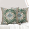 ECZOIL 2er Set Boho Kissenbezug 40x40 cm Kissenhülle Dekorative Boho Stil Vintage Zierkissenbezüge Kissen für Sofa Sessel Zuhause Schlafzimmer mit Verstecktem Reißverschluss - Grün