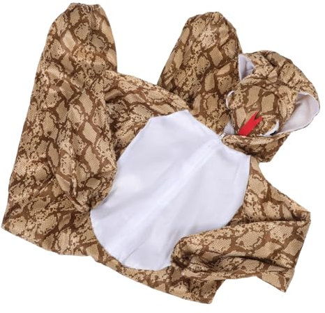 YARNOW Boys and Girls Snake Costume Set Animal Fancy Dress-up Bodysuit for Halloween Party