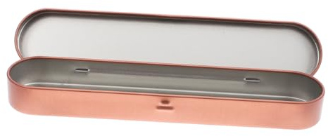 HOMSFOU Transparentes Federmäppchen aus Metall mit Klappdeckel Großes und Stabiles Stiftetui Praktische Aufbewahrungsbox für Büro und Schule