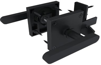 Verrou de porte battante robuste en aluminium double face pour clôture en bois extérieur abri de jardin durable