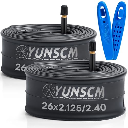 2PCS 52/62-559 26 Fahrradschlauch 26x2.125-2.40 AV32mm Schrader-Ventil | Hochwertiger Butyl-Schlauch für 26x2.125-2.40, passend für Kinderfahrrad und E-Fahrrad, sehr gute Luftdichtigkeit