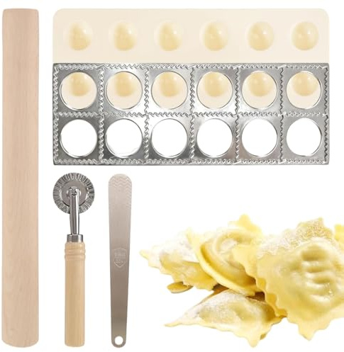 SZSMW Ravioli Ausstecher - Ravioli Former - TeigräDchen -Ravioli Ausstecher | Kann Zur Zubereitung Frischer KnöDel, Pasteten, KnöDel Und Desserts Verwendet Werden, Geeignet FüR Alle Teige und GebäCke