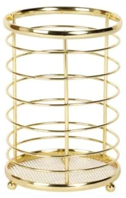 YSAMAX Gold Cutlery Holder, Smooth Finish, Durable Design, Rust Resistant, Compact, Strong Stable Base, Easy to Clean, Lightweight, Ideal for Dining Kitchen and Restaurant Use