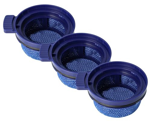 vhbw 3x Staubsaugerfilter kompatibel mit Samsung VS20C9542TN/SA | VS20C9542TN/GE, VS20C85G7TB/WD, VS20C9542TN/WA Staubsauger - Abluftfilter Blau