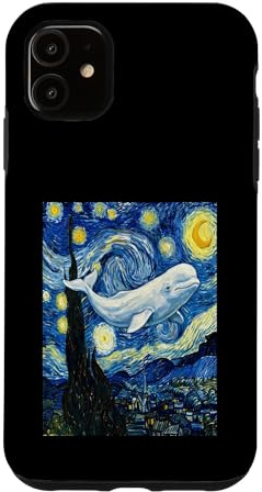 Beluga Whale Starry Night van Gogh Art Case for iPhone 11