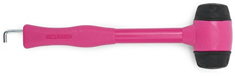 MOSCATELLI Vielseitiger, robuster und ergonomischer Camping hammer mit Haken zum Entfernen von Heringen - Fuchsia