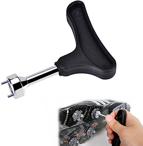 Golfschuh Spikes Schlüssel, Golfschuhe Stollen Wrench Remover, Edelstahl Golf Spitzen, Ratschen Art Griff Schlüssel Werkzeug, Eignet Sich zum Entfernen und Installieren von Schuh Spike