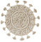 SKL Home by Saturday Knight Ltd. Medallia Teppich, natürlich, 63,5 x 63,5 cm