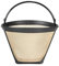 Útil reutilizable Filtro 10-12 taza de café Permanente del Cono-Estilo Cafetera Máquina de filtro de malla de oro con el mango de la herramienta Cafés Cafe
