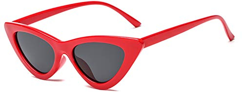 JFAN Occhi Di Gatto Occhiali Da Sole Donna Vintage Clout Goggles Cerniere In Metallo Bicchieri Retro Eyewear Integrato UV Caramelle Colorate Stampa leopardo,rosa