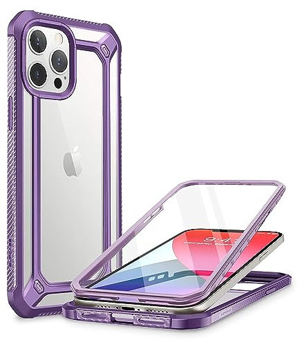 SUPCASE [Unicorn Beetle EXO Pro Series] Case for iPhone 12 Pro Max (6.7 Inch), 360 Protection Full-body Case with Built in Screen Protector (Purple)