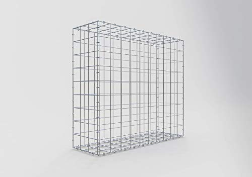 GABIONA Gabione 100 × 90 × 30 cm (L x H x T) – Steinkorb aus 4 mm Draht, Maschenweite 10 × 10 cm, C-Ring Verschluss + Gratis-Zange – ideal für Sichtschutz, Gabionenzaun, Gartenmauer und Steinkorbwand