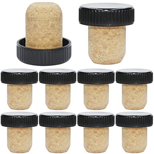 Lot de 10 Bouchons à vin Bouchon Liege pour l'artisanat, la décoration En liège Naturel 3 cm de long - Diamètre 2 cm Clair