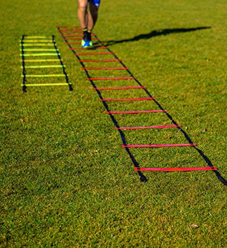 POWERSHOT Echelle d'agilité [Exercices de Vitesse et de Coordination] - Longueur au Choix (4 m Souple - matière Anti-dérapante)