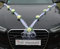 Organza M Auto Schmuck Braut Paar Rose Deko Dekoration Autoschmuck Hochzeit Car Auto Wedding Deko Girlande PKW (Ecru2/Weiß)