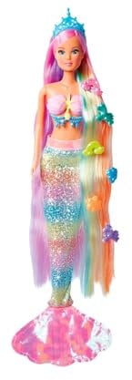Simba - Steffi Love Rainbow Mermaid, 105733610, + 3 anni, con lunghi capelli arcobaleno
