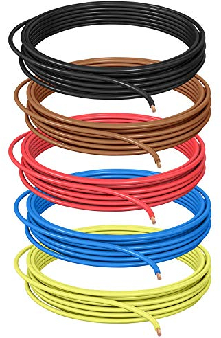 DCSk Cavo auto – 2,5 mm² – 10 m – FLRY B asimmetrico assortimento 5 colori – 2,5 mm² – cavo cavo auto – rosso nero blu marrone giallo – 2 5 mm²