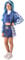 Ciao Skyler Bradshaw dress costume disguise official Rainbow High girl (Size 7-9 years) with wig, Blau