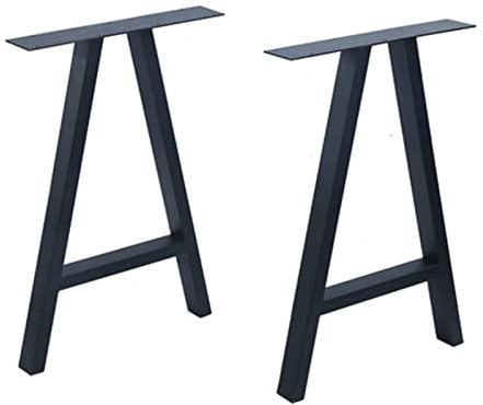 ChengBeautiful Table Legs Metal Furniture Legs Metal Legs For DIY Coffee Table Furniture Bench Cast Iron Coffee Table Legs Industrial Black Dining Table Legs Rustic Duty Square Tube Desk Legs 2 Pcs