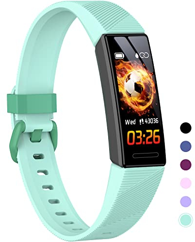 Pulsera Actividad Inteligente Reloj Inteligente Niños, Impermeable IP68 Deportivo Smartwatch con Podómetro Caloría Pulsómetros Monitor Sueño Contador Despertador, Regalo para Niños Niñas Dolescentes