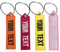 QJS PATCH Étiquette Bagage, Étiquettes de valises de voyage personnalisées Loops Tags, bagages de nom personnalisés avec boucle en acier inoxydable (La flèche)