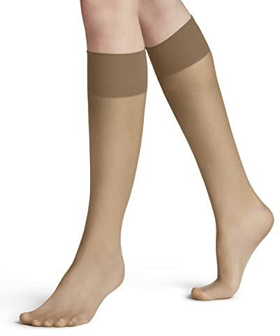 FALKE Damen Kniestrümpfe Pure Matt 20 DEN W Kh transparent einfarbig 1 Paar, Hautfarben Golden 4699, 35-38
