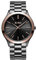 BUREI Orologi da uomo nero minimalista al quarzo orologio da polso per uomini 44 mm grande orologio abiti con cinturino in acciaio inossidabile, oro rosa e nero., Orologio al quarzo