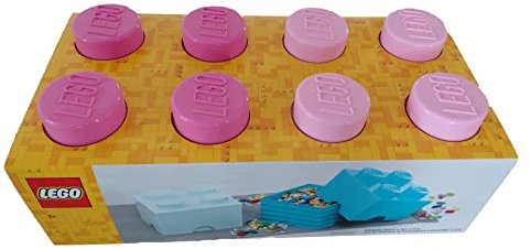 LEGO 2 Stück Box rosa pink - stapelbar - Aufbewahrung - Kiste - ohne Inhalt