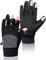 Becellen Fahrradhandschuhe Herren, Winter Fingerlose Handschuhe Thermo Touchscreen rutschfest Winterhandschuhe für Fahrrad Radfahren Motorrad Joggen Skifahren Outdoor (Schwarz)