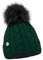 ELIMELI® Damen Winter Mütze warme Strickmütze Wintermütze mit Bommel Slouch Strick Beanie Damen für Winter Bommelmütze Hergestellt in EU Farbenauswahl (Grün)