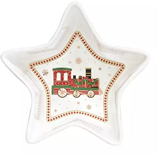 EASY LIFE Sternschale aus Porzellan POLAR EXPRESS mit Weihnachtszug Ø15 h5 cm