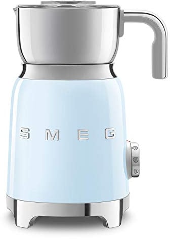 Smeg MFF11PBUK Induction Milk Frother with Tritan TM Renew, 500W, Pastel Blue