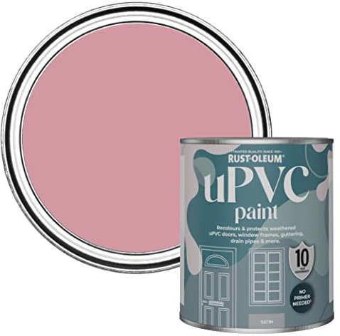 Rust-Oleum Pink uPVC Door and Window Paint In Satin Finish - Dusky Pink 750ml