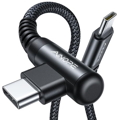 AINOPE Cable USB C a USB C, 60 W, 3 m, 2 unidades, color negro