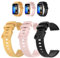 Simpeak 3 Pezzi Cinturini Compatibile con Huawei Band 10/9/8, Cinturino Sportivo Gel di Silice Elastico Regolabili Donna Uomo, Nero, Rosa, Giallo