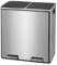 Panana 60L Dual Trash Can Kitchen Waste Rubbish Garbage, Dual Step Garbage Can & Recycle Bin with 2 Removable Inner Buckets(Silver)
