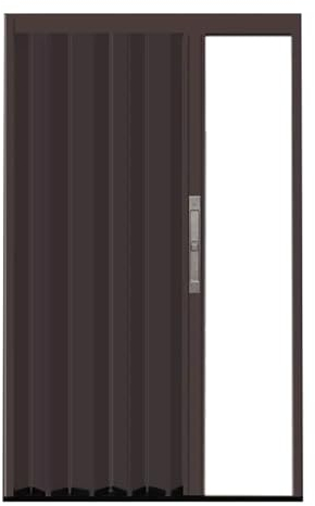 Schiebetür Falttür falttüren innentüren Braun Schiebetür Für Den Flur Mit Türrahmen Und Aluminiumpaneel, Entsprechend Falttür Für Schlafzimmerschrank, Küche, Speisekammer Und Raumteiler ( Color : H 17