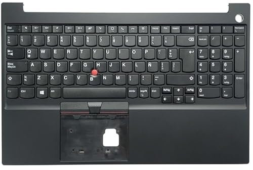 SWINKU New Latin LA/Spanish SP/French FR AZERTY Laptop Keyboard FOR Lenovo Thinkpad E15 Gen 2 palmrest Upper Cover No Backlight (Color : LA Keyboard)