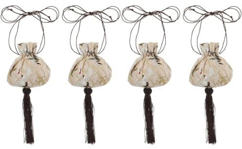 Amosfun Bustine Vuote in Stile Cinese 4 Pezzi Borse Broccato Con Coulisse Sacchetti Profumati Per Fiori Secchi Assenzio Essiccato E Piccoli Oggetti Accessori Moda E Decorazione