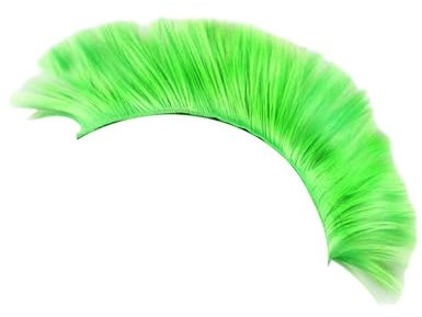 Harilla Helm Perücken Motorrad Haarteil Cosplay Party Haarknoten Extensions Helm Haar Patches Skinhead Perücke Haar für Männer Frauen, Grün