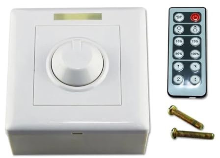 SunnyGator 1 Pezzo/Lotto IR LED dimmer 16A 384W regolatore di luminosità DC 12V 24V Adatto for Striscia Luminosa a LED MR16 Lampadina a LED + Telecomando a infrarossi