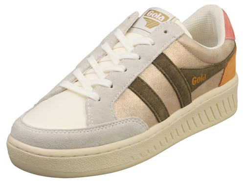 Gola Baskets Superslam Blaze pour femme, Or rose/kaki/rose corail, 37 EU