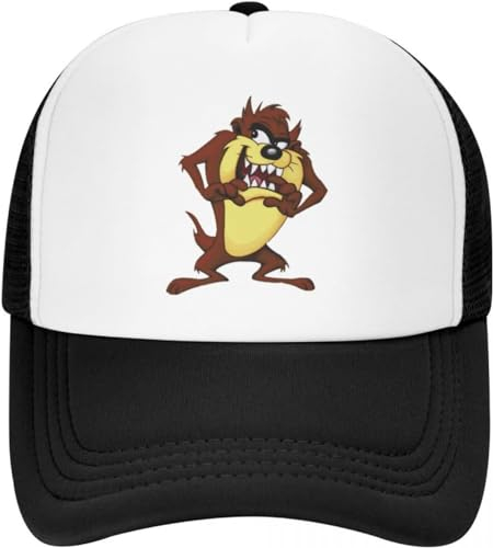 BDJYHACP Baseballkappe Snapback Sonnenhut personalisierte tasmanische Baseball Cap Damen Herren verstellbar Taz Comic Trucker Hut Sport Männer Frauen