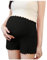Short de grossesse en soie glacée pour femme - Soutien du ventre - Taille haute - Doux et confortable - Style décontracté - Taille élastique sur le ventre - Short court pour femme enceinte, Noir , M